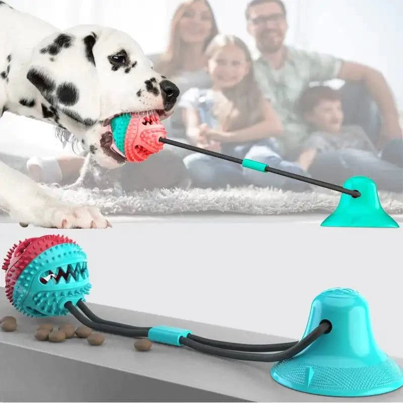 Non-Toxic Food Grade Dental Hygiene Dog Toy with Silicone Suction Cup