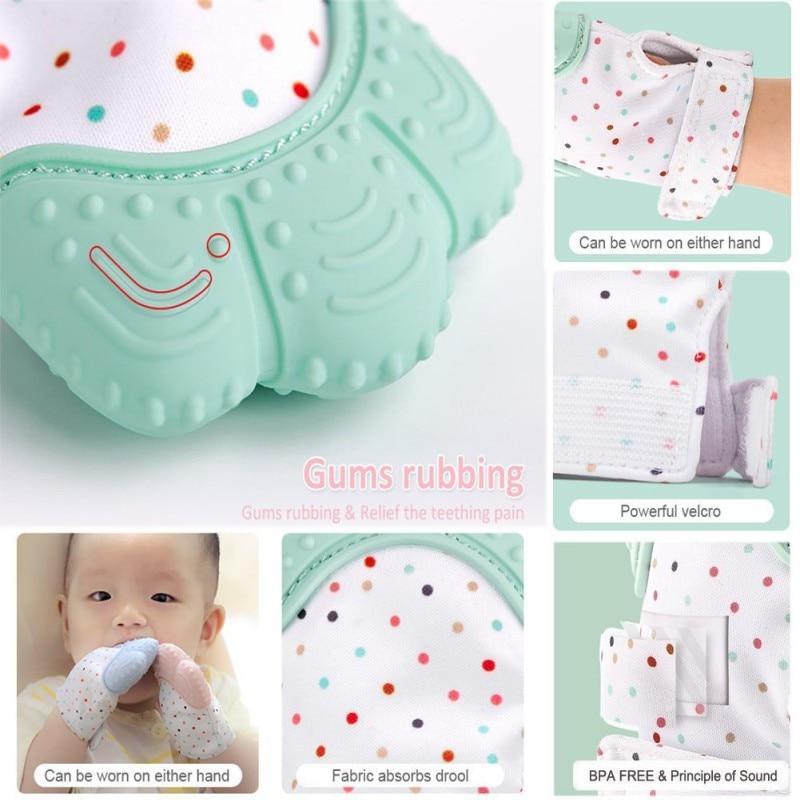 Baby Teether Gloves Mitten Toy - For painful and irritated gums
